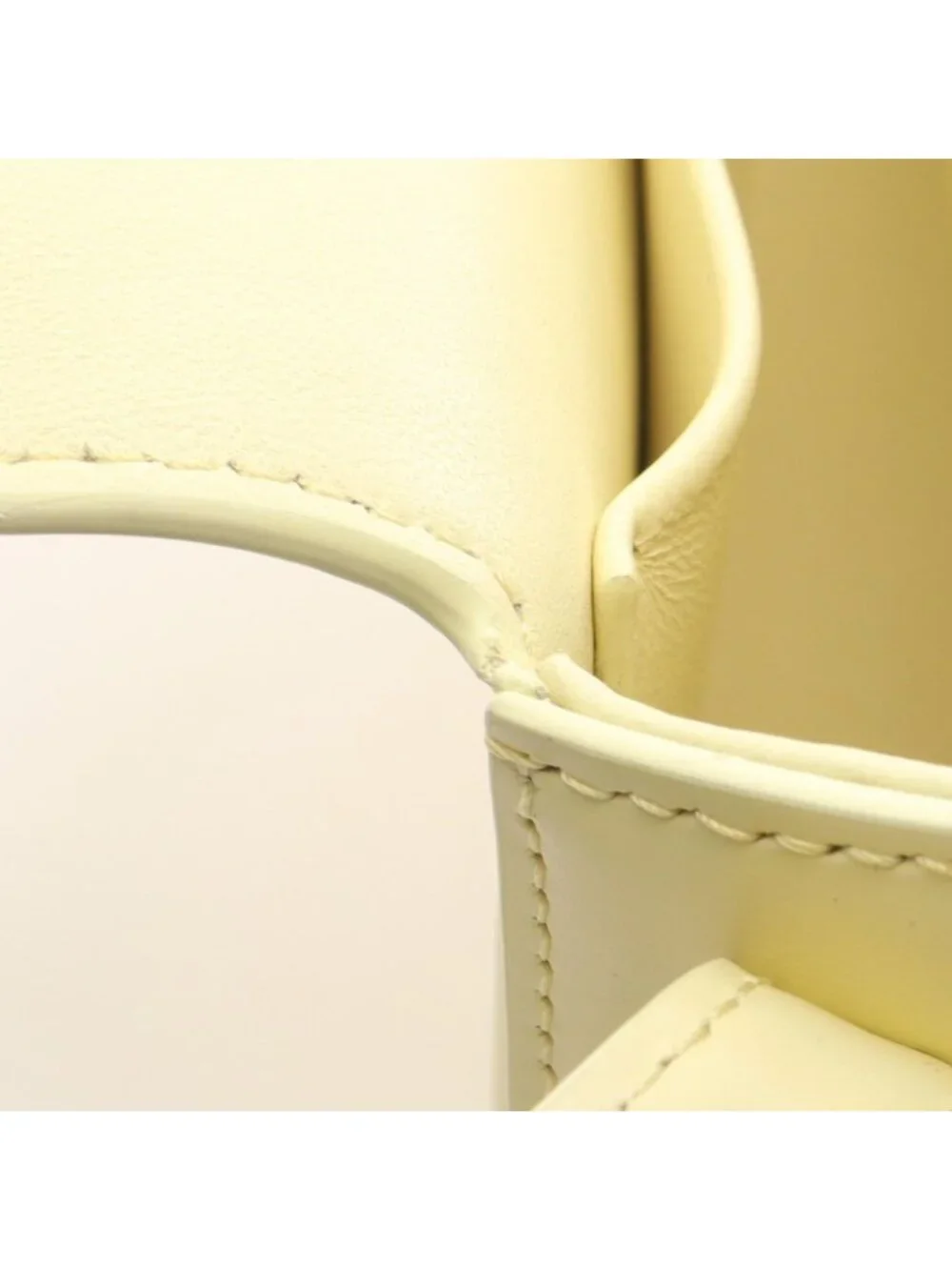 Celine Shoulder Bag Triomphe Light Yellow Leather